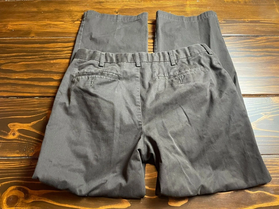 Pantalones Croft & Barrow, para hombre talla 36x32, marrón, chino, bolsillos, frente plano Foto 2 de 4