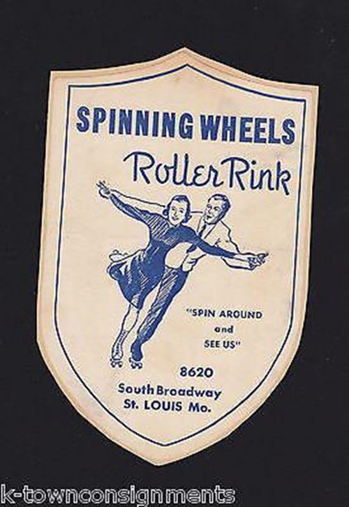Spinning Wheels Roller Rink St. Louis Missouri Vintage Graphic