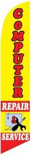 Computer Repair and Service Feather Banner Swooper Flag -No Wind Required-...