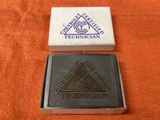 RARE FIND Vintage CHEVROLET CERTIFIED TECHNICIAN Belt Buckle NOS NIB Chevy New