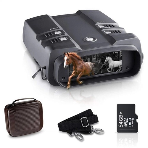 FHD300 1-3x Digital Zoom Night Vision Binoculars Infrared Camera 1080P +64G Card
