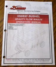 Demco Dethmers Manufacturing 550 650 Bushel Gravity Flow Wagon Operators Manual