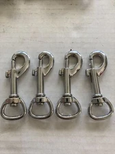 4Pcs Dog Leash Clasp Heavy Duty Snap Hooks Clips Pet Leashes Key Chain Spring