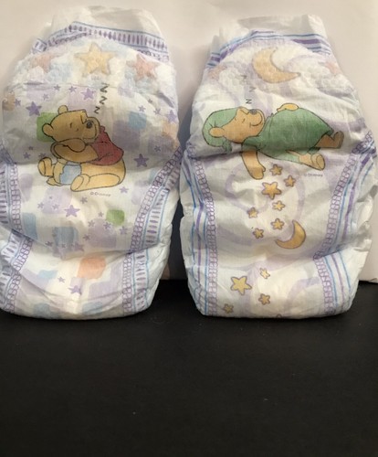 2x Vintage (2010) Sammlerstück Einwegwindeln Sleepie Winnie Puuh Gr. 4 - Bild 6 von 20