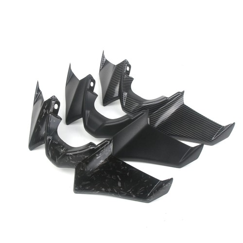 New Motorcycle Black Naked Front Downforce Spoiler Winglet Aerodynamic Wing Kit - Picture 17 of 27