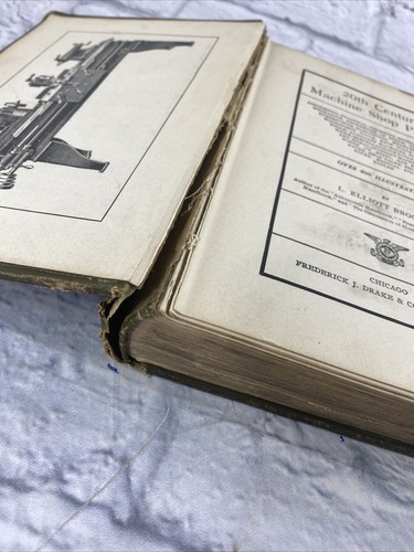 1906 1st Edition Brookes Twentieth Century Machine Shop Practice HB Antique Vtg - Picture 7 of 8