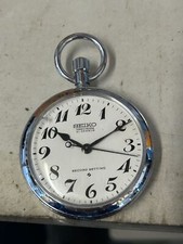 SEIKO Pocket Watch 1975 Manual Winding Railway Case Diameter 50mm Open Face