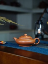 Handmade Yixing Zisha Teapot-Linghuabiandeng teapot, Mingzhao Clay 150ml 