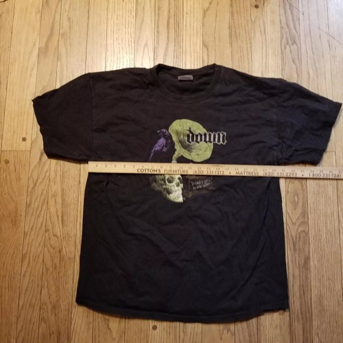 DOWN Diary of a Mad Band Metal Musik T-Shirt Größe RAR XL Totenkopf Krähe Grammophon - Bild 5 von 10
