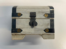 Schatzkiste weiß Schatztruhe Truhe Holztruhe Holzbox Box 11x9x8 cm