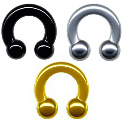 PIERCINGO  Hufeisen 3-8mm Horseshoe Intim Ring Kugel PRINZ ALBERT Intimpiercing