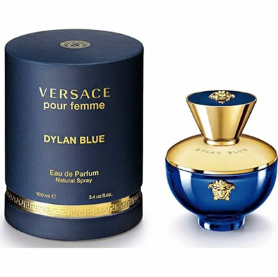 Versace Dylan Blue Eau de Parfum Spray, Regular Size 3.4 fl oz