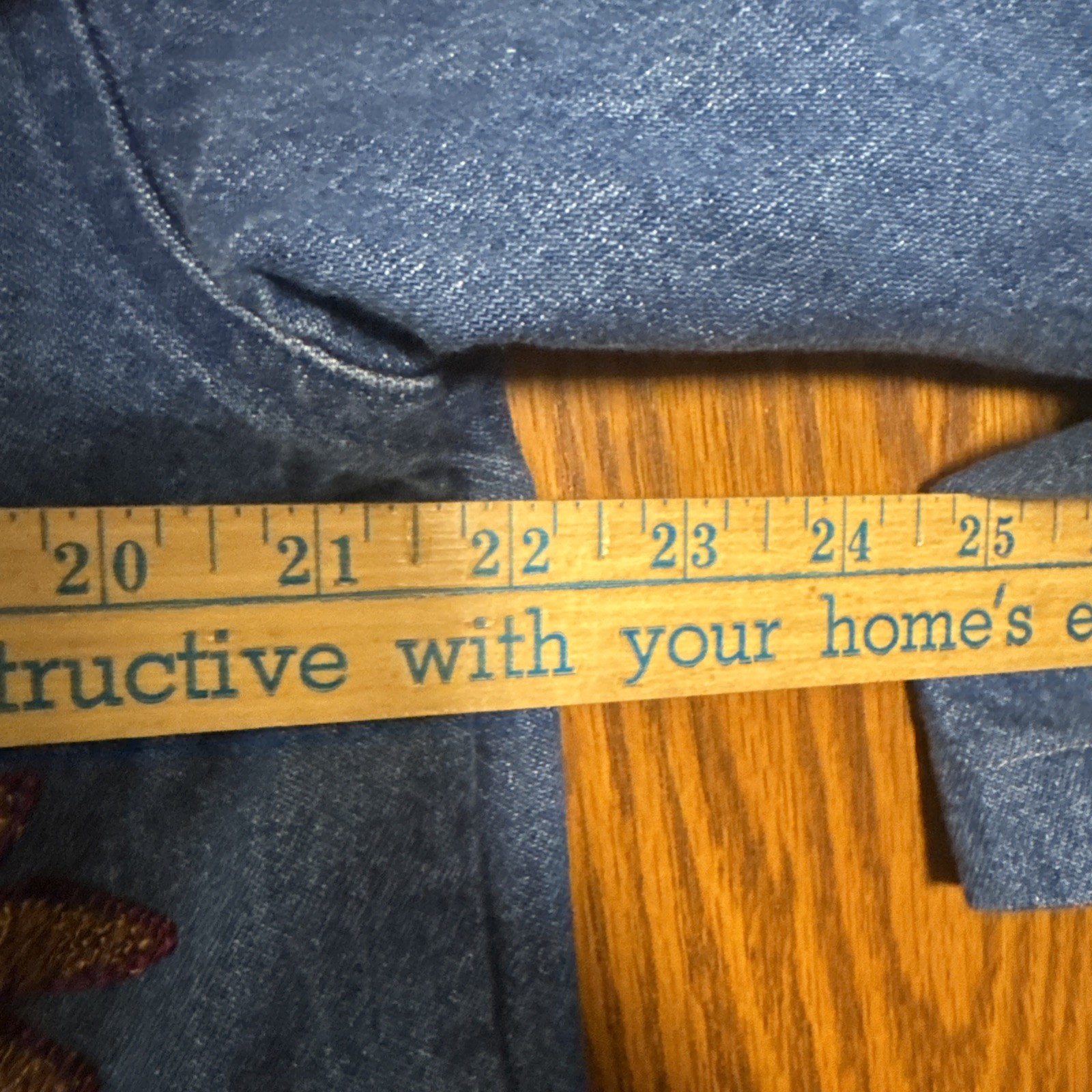 New Direction Denim Jacket Medium Fall Autumn Lea… - image 4