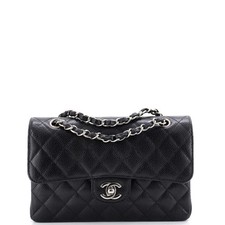 Chanel Classic Double Flap Bag Quilted Caviar Small