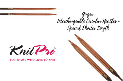 KnitPro Ginger Interchangeable Circular Needles Special Shorter Length, 3mm-12mm