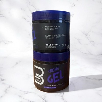 L3 Level 3 Cream Gel - Provides Volume and Medium Hold - With Vitamin 2 Packs