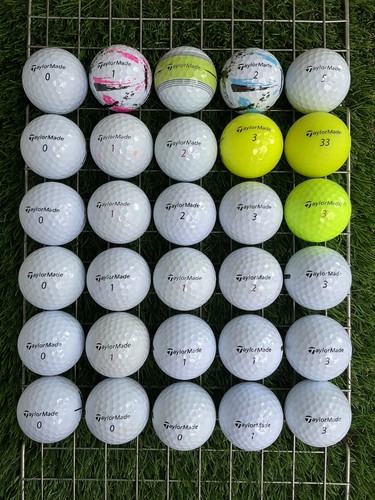 GOLF BALLS 30 USED TAYLORMADE CLEAN ASSORTED WITH TP5 SPEEDSOFT & TOUR RESPONSE