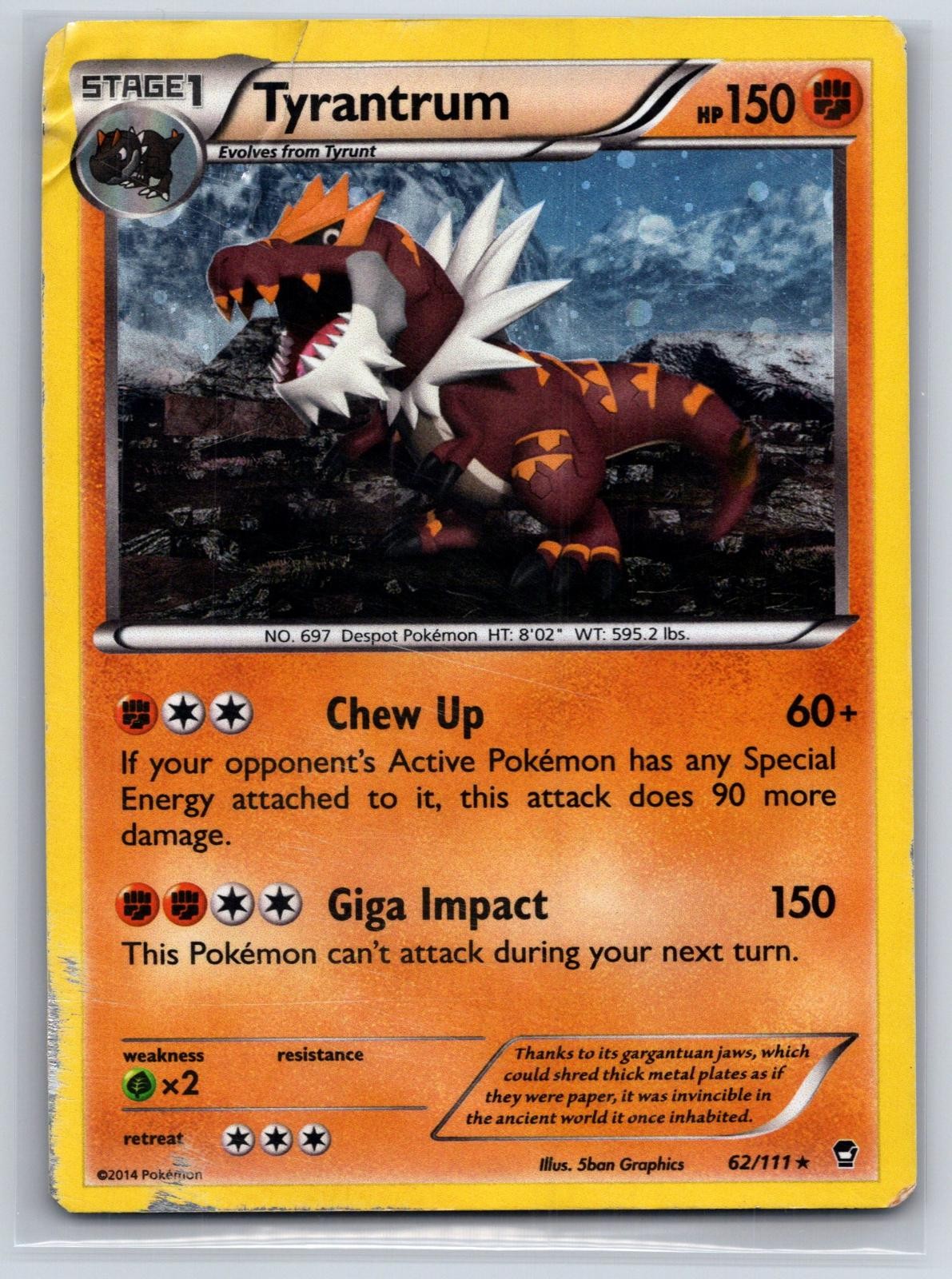 Tyrantrum 62/111 Furious Fists Rare Pokemon