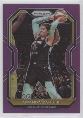 2021 Panini Prizm WNBA Purple Prizm 76/99 Amanda Zahui B #46 1u6