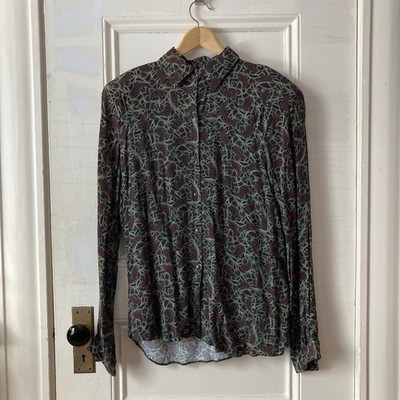 Nino Mori Linea Piu Italian Viscose Blouse Pleated 80s Retro Geometric XXL
