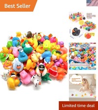 30 Pcs Assorted Rubber Ducks - Safe, Fun Bath Toys for Kids  Party Favors