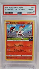 Pokemon 2020 Futsal Scorbunny On The Ball #004/005 PSA 10