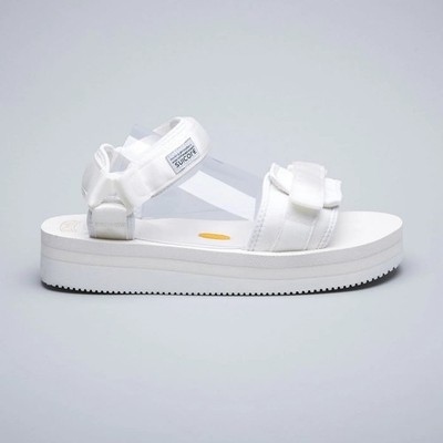 SUICOKE CEL-VPO OG-064VPO White Vibram Platform Slides Sandals Slippers