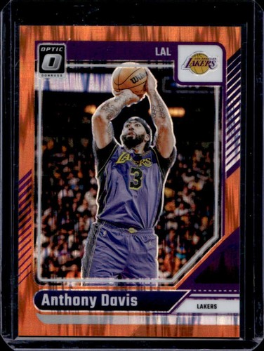 2024-25 Panini Donruss Optic Anthony Davis Orange Shock Prizm #/225 Lakers
