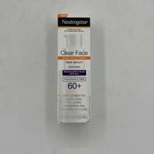 Neutrogena Clear Face Serum Sunscreen SPF 60 Daily Clear Skin 1.7oz./50ml New