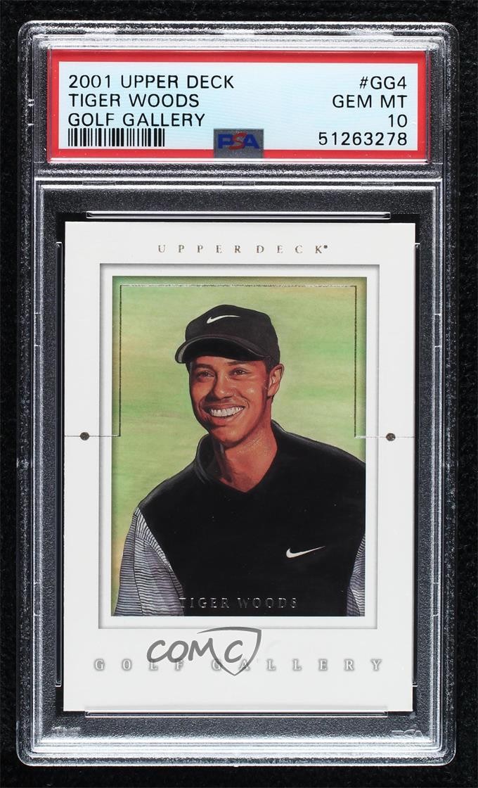 2001 Upper Deck Golf Gallery Tiger Woods #GG4 PSA 10 GEM MT 03rx