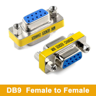 2 x DB9 MINI Gender Changer Adapter RS232 9 Pin D-Sub Buchse auf Buchse