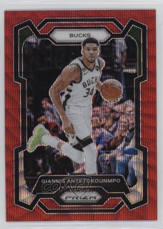 2023-24 Panini Prizm Ruby Wave Prizm Giannis Antetokounmpo #103 1oq0