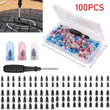 100PCS Car Vacuum Tire Repair Rubber Nail Screw Nails Tire Plug with Screwdriver