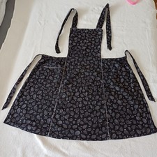 Vintage Latzsch&uuml;rze Baumwolle Gr&ouml;&szlig;e S-M Schwarz 60er Jahre Retro Mode Top