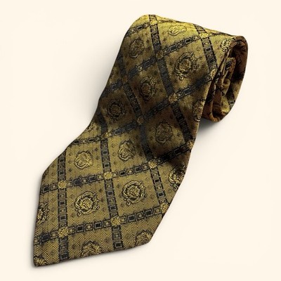 Gianni Versace Luxus Seidenkrawatte | Medusa Barock Muster | Vintage High-End