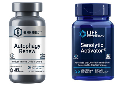 Life Extension Senolytic Activator 36 Caps and  Autophagy Renew 30Caps Quercetin
