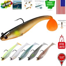 Fishing Excellence: 3.5in Soft Lures with Trembly Sinking Action, 6-Piece Set