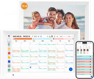 Digital Calendar 15.6'' Digital Wall Planners for Family Schedules, Electronic Ca