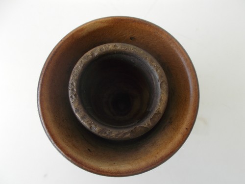 GPO Brown Ceramic Telegraph Pole Insulator ~ GPO Stamp ~ 10cm high x 6cm dia - Picture 8 of 8