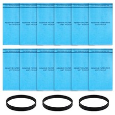 12 Pack 38737 Dust Filter Bags Replacement for Craftsman 2 to 2.5 Gallon Wet/Dry