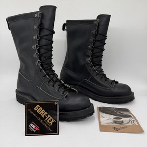 Danner Fort Lewis Gore Tex Boots Men Size 8.5 Shoes Black Leather Tall Lace Up Black Danner Fort Lewis Boots for Men for sale | eBay main image 3