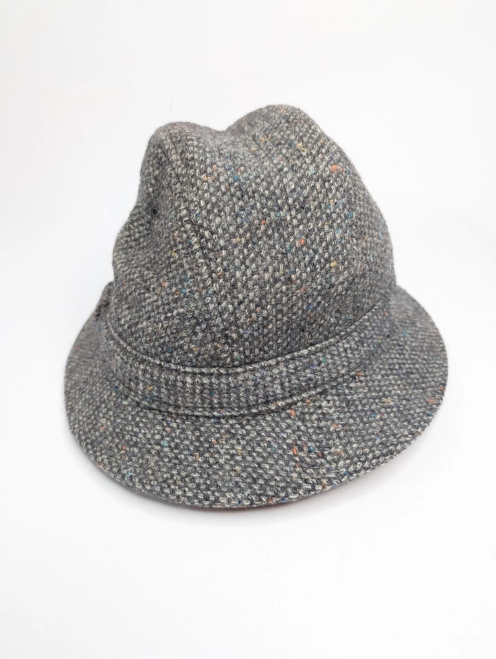 Винтажный Pendleton 100% Virgin шерсти твид шляпа серый / синий размер средний - Изображение 3 из 4