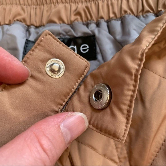 Nuage Diamond Quilted Jogger Pants Size XL NWT Tan Brown - Image 4 of 4