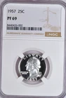 1957 Washington Quarter Proof NGC PF 69 PR Frosty Silver Coin 25C
