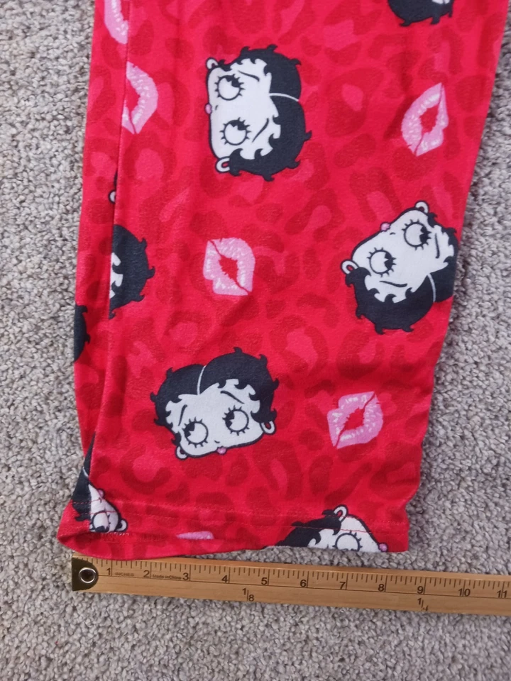 Betty Boop 16/18 XL женщин Sleepwear пижамы брюки красный мультфильм печати - Изображение 3 из 4