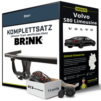 Anhängerkupplung BRINK starr für VOLVO S80 Limousine +E-Satz Kit NEU