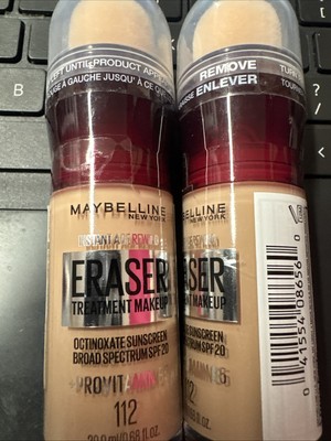 2pk Maybelline Instant Age Rewind Eraser Treatment Makeup #112-Fair Neutral