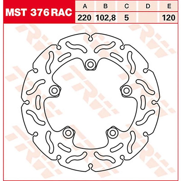 TRW Bremsscheibe (FüR: Aprilia RS 125 Extrema / Replica GS 92-97 Hinten )-image