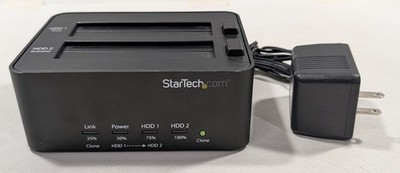 Startech Satdock Hard Drive Duplicator SATDOCK2REU3 with Power Cord - Tested! 
