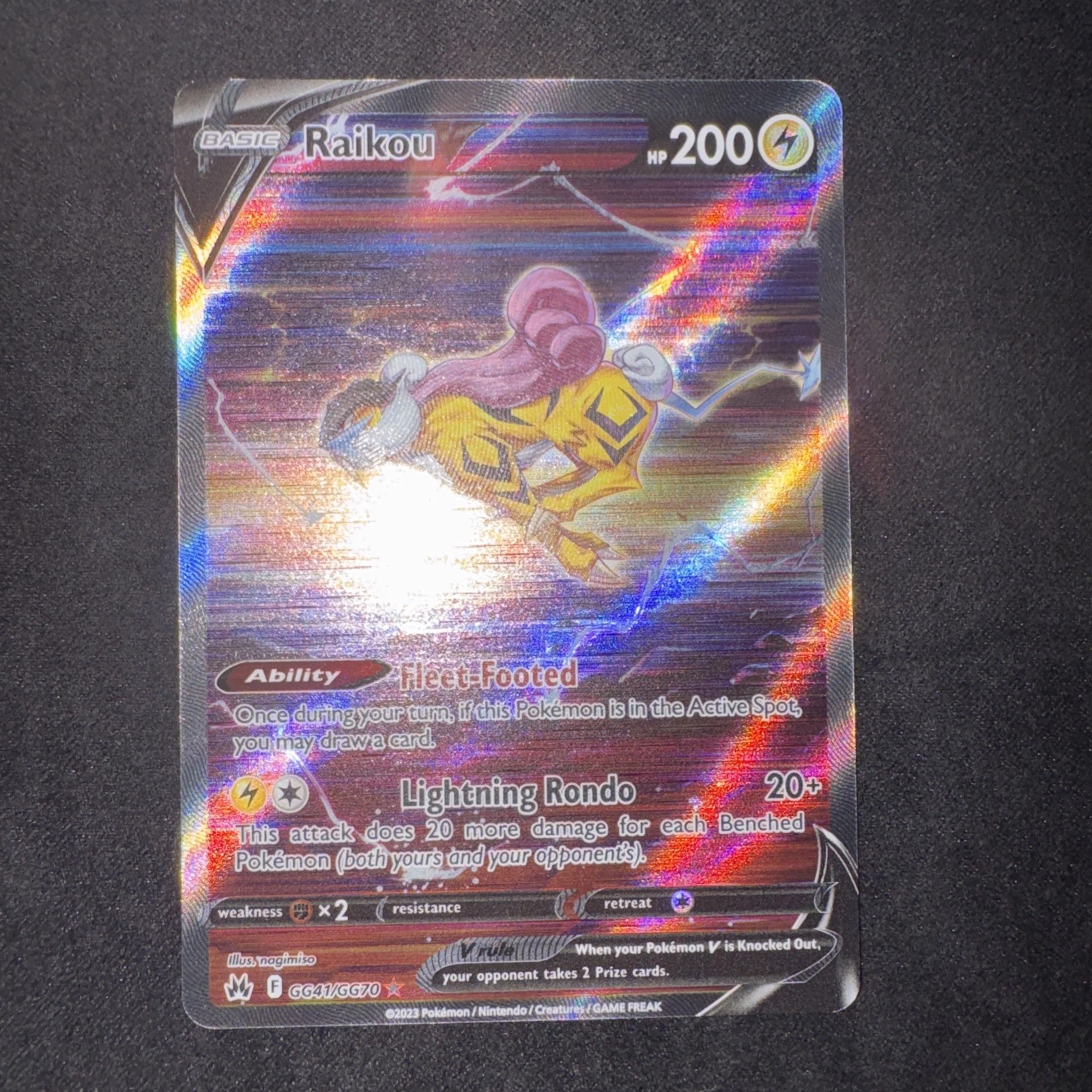 Raikou V GG41/GG70 SWSH: Crown Zenith: Galarian Gallery English Pokemon TCG